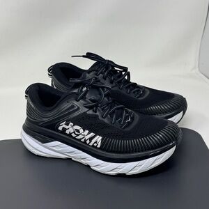 HOKA Bondi 7 size 7.5 black and white